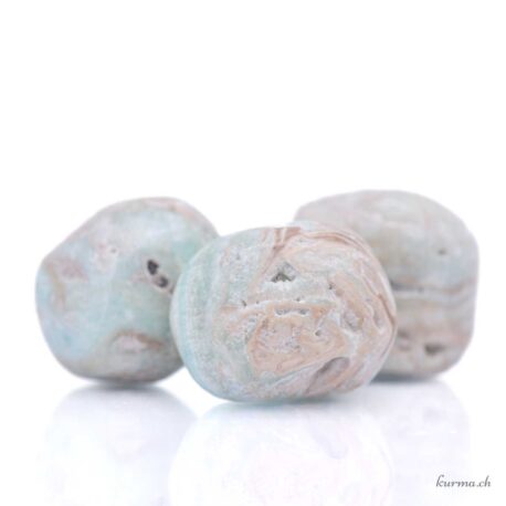 Aragonite bleue roulée en lot - 100gr