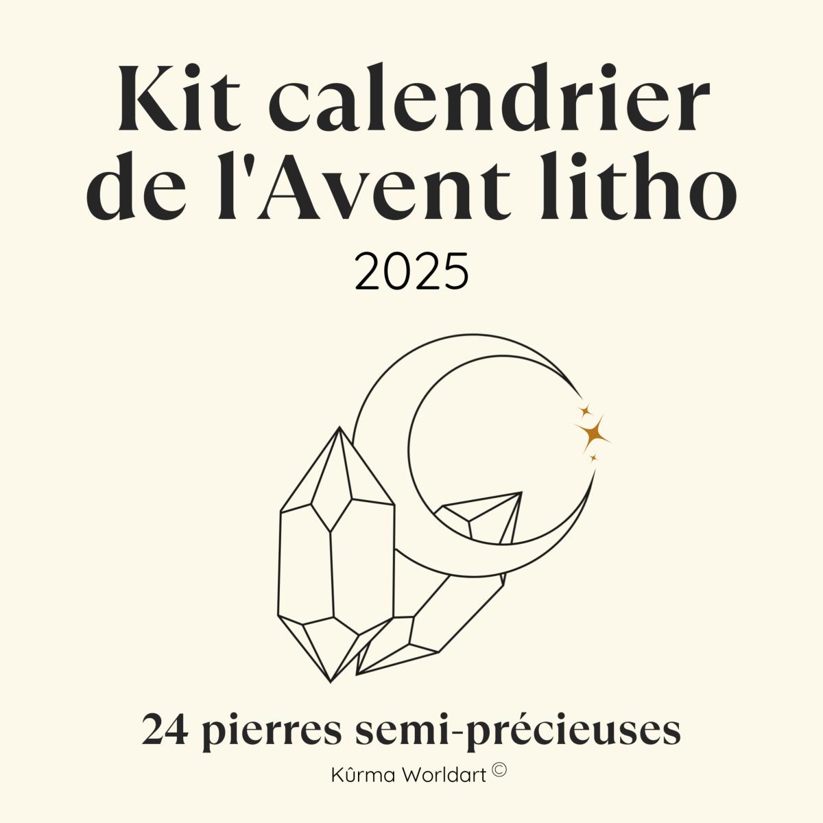 Kit calendrier de l’Avent litho 2025 (sans les pochettes) Advent calendar kit litho 2025 (without pockets)