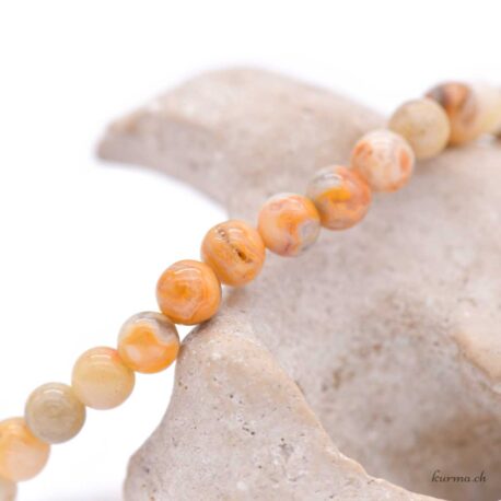 Braccialetto di agata merlettata pazza 4,5 mm