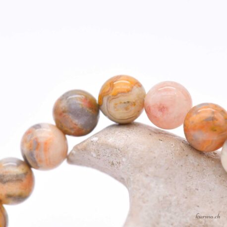 Braccialetto di agata merlettata pazza 8,5 mm