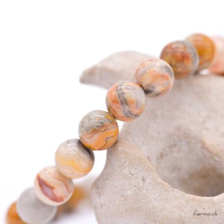 Braccialetto di agata merlettata pazza 8,5 mm