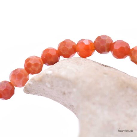 Agata di fuoco 4 mm - Bracciale sfaccettato