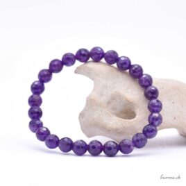 Bracelet Améthyste 8mm - Facettes