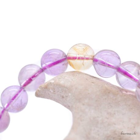 Amethyst und Citrin Armband 8mm