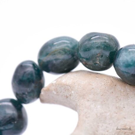 9-11mm Blue Apatite-Petroleum Bracelet - Rolled Stone