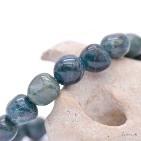 9-11mm Blue Apatite-Petroleum Bracelet - Rolled Stone
