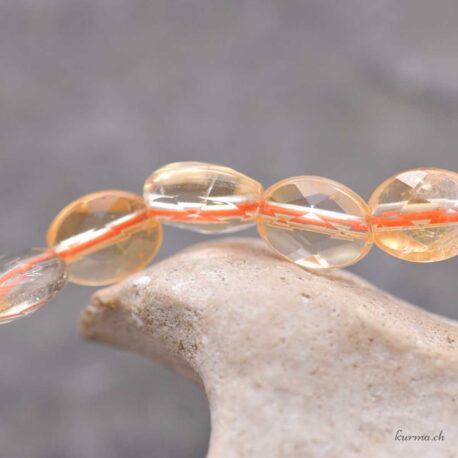 Bracciale ovale Citrino 5x8 mm - Sfaccettato