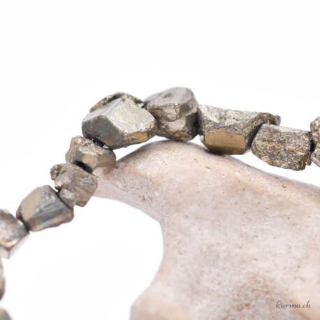 Bracciale di cristalli grezzi di pirite 5-7 mm