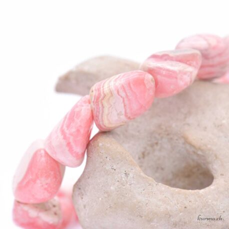 Bracciale in rodocrosite 10x15mm - pietra burattata