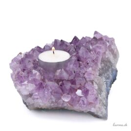 Bougeoir en Améthyste du Brésil