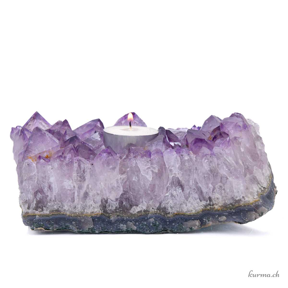 Bougeoir en Améthyste Candeliere in ametista