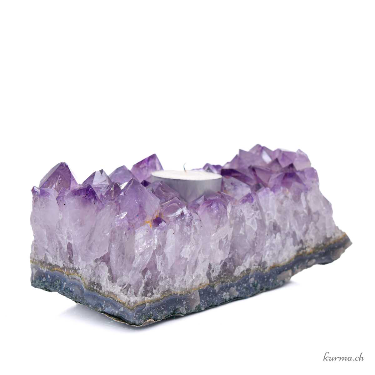 Bougeoir en Améthyste Candeliere in ametista