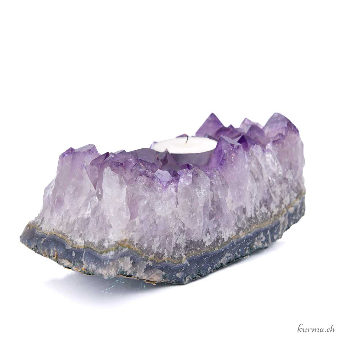 Bougeoir en Améthyste Candeliere in ametista