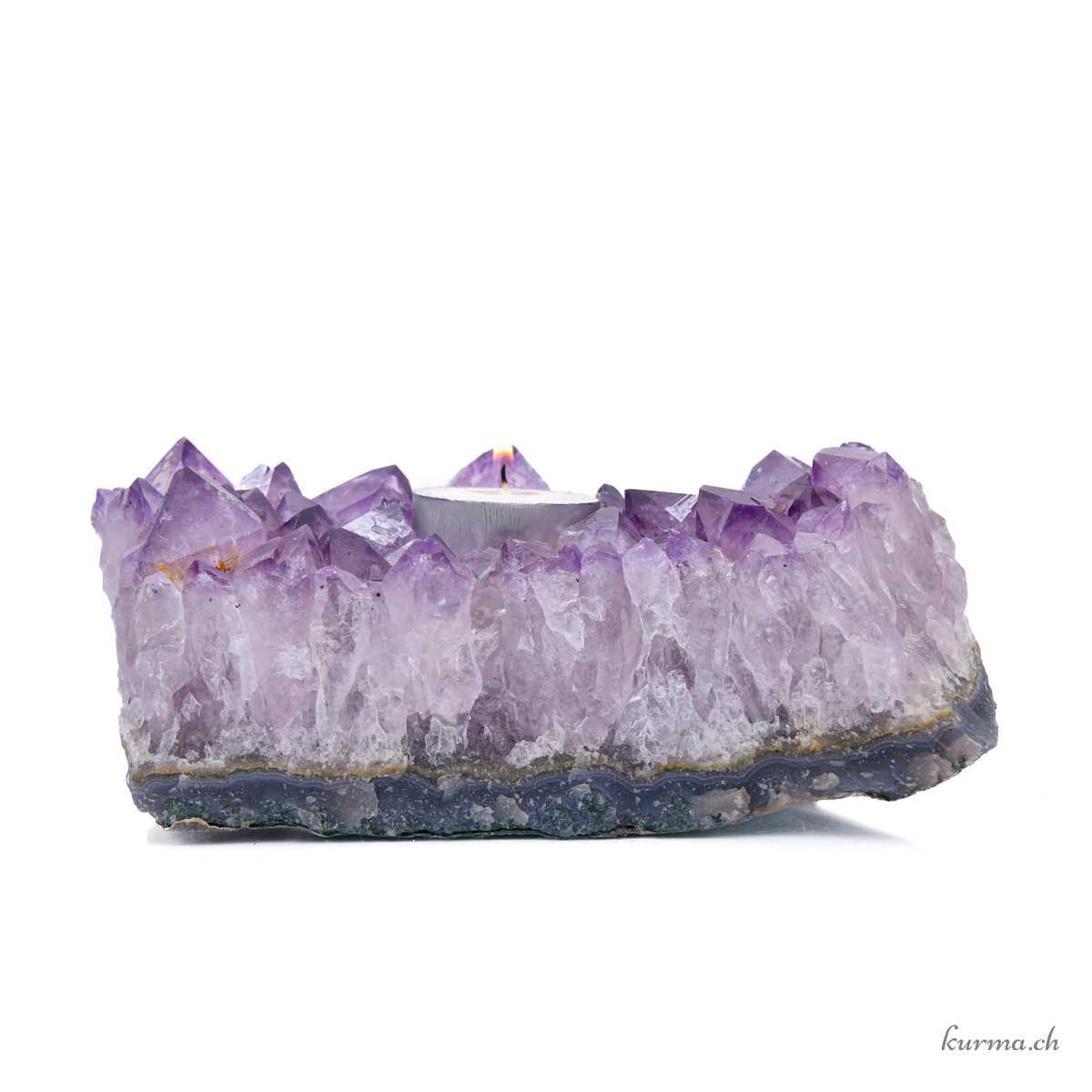 Bougeoir en Améthyste Candeliere in ametista