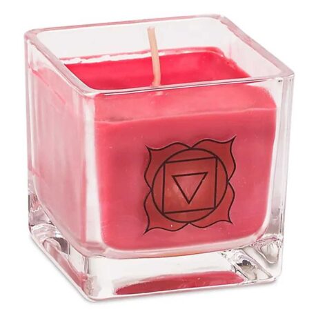 Candela profumata di cera di Colza - 1° chakra