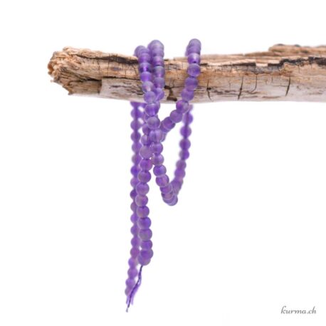 Matte chevron amethyst - 4mm beads