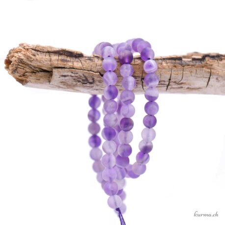 Matte chevron amethyst - Beads 5mm