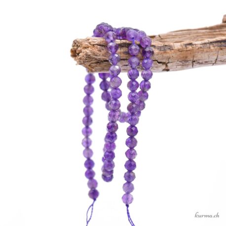 Améthyste - Perles 4.5mm - Facettes