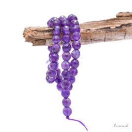 Améthyste - Perles 6mm - Facettes