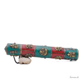 Boîte à encens népalaise - Métal - 27cm