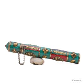 Scatola d'incenso nepalese - Metallo - 25 cm