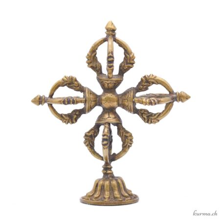 Dorje / Vajra double avec support - 16.5cm