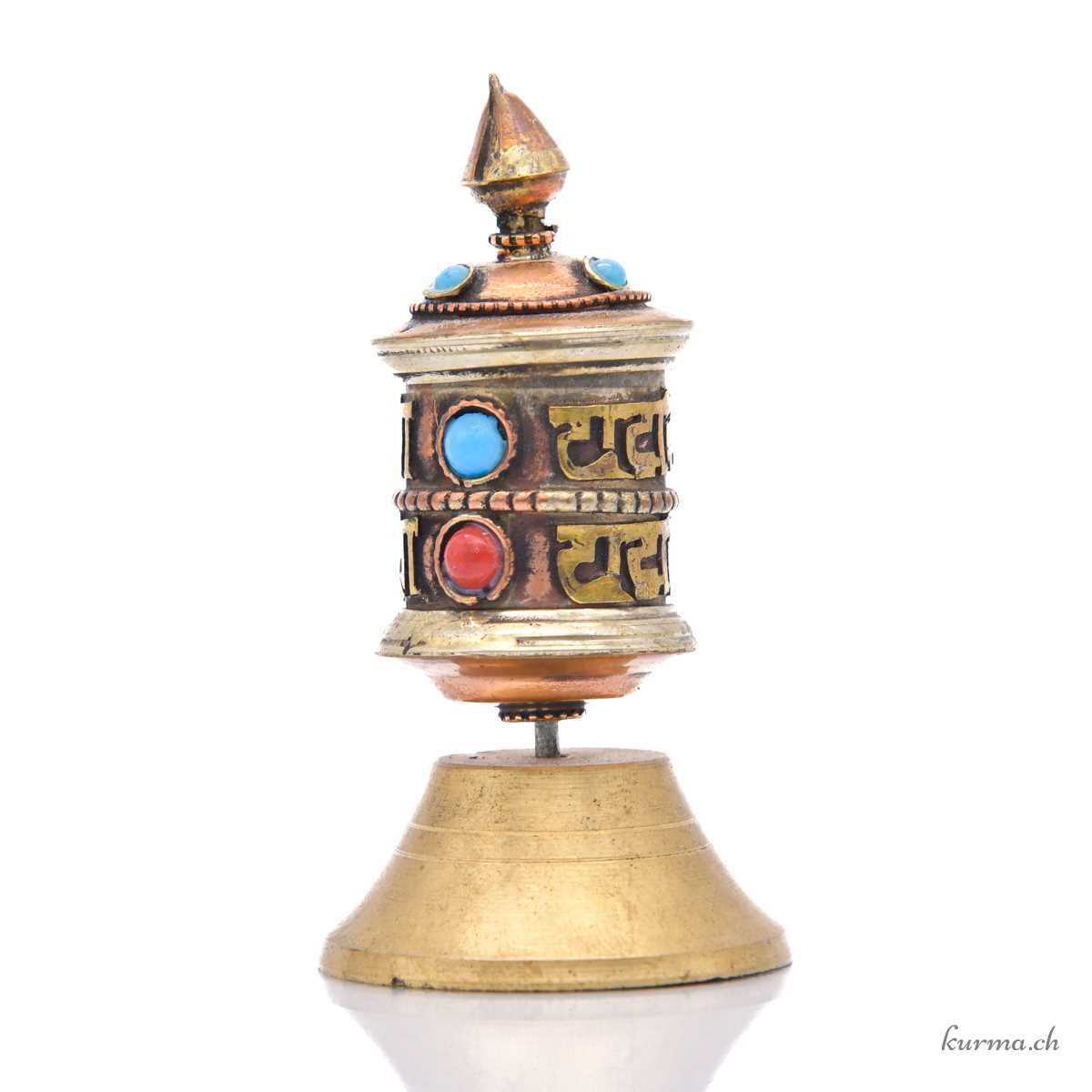 Moulin à prières tibétain de table - 7cm Moulin à prières tibétain de table - 7cm