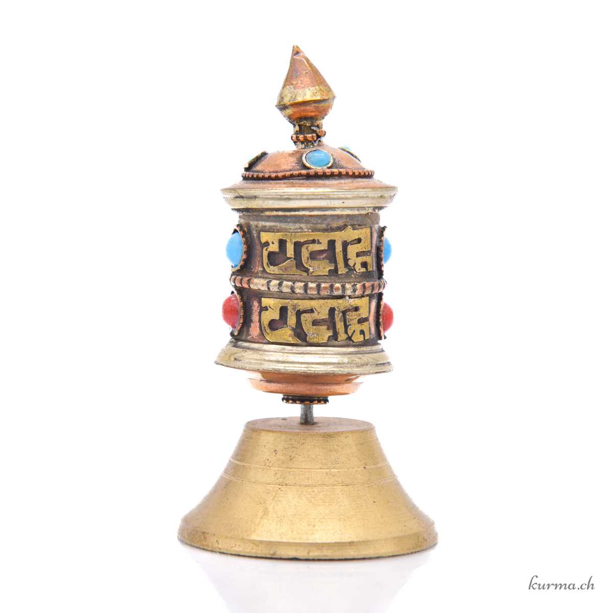 Moulin à prières tibétain de table - 7cm Moulin à prières tibétain de table - 7cm