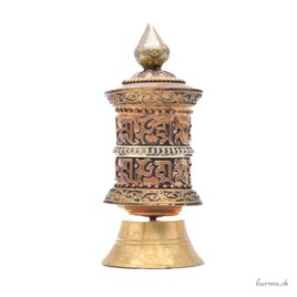 Moulin à prières tibétain de table - Double écriture - 9cm