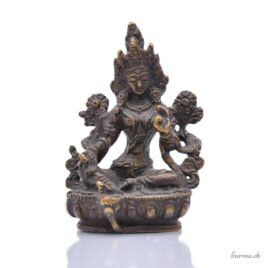 Statue de Tara verte - Bronze - Noir