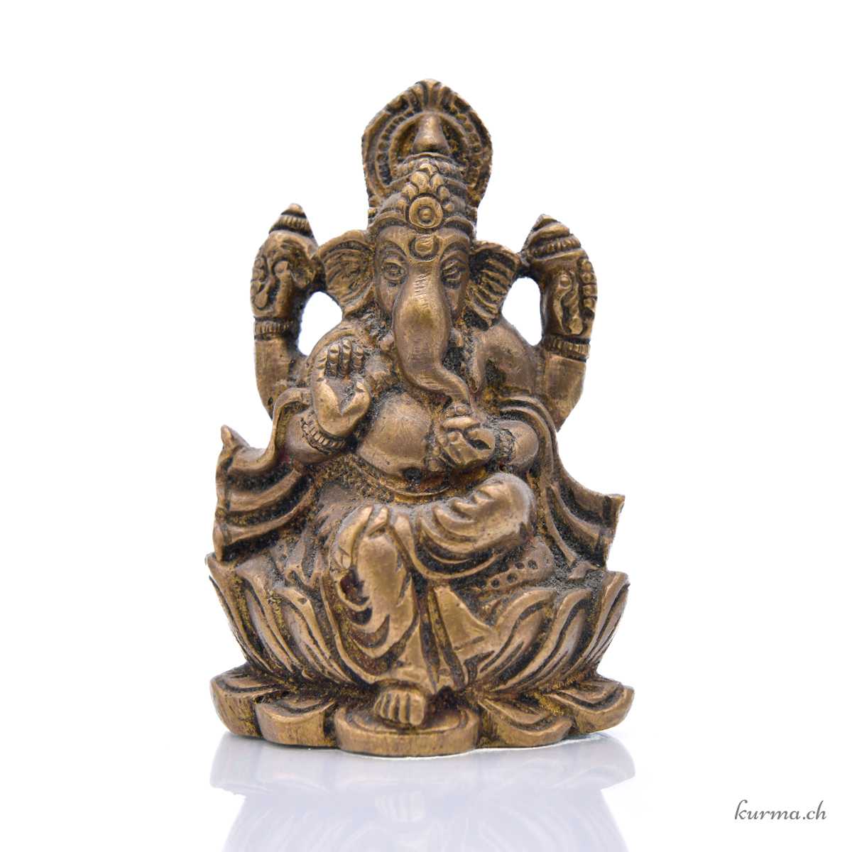 Statue de Ganesh et lotus - Bronze Ganesh and lotus statue - Bronze