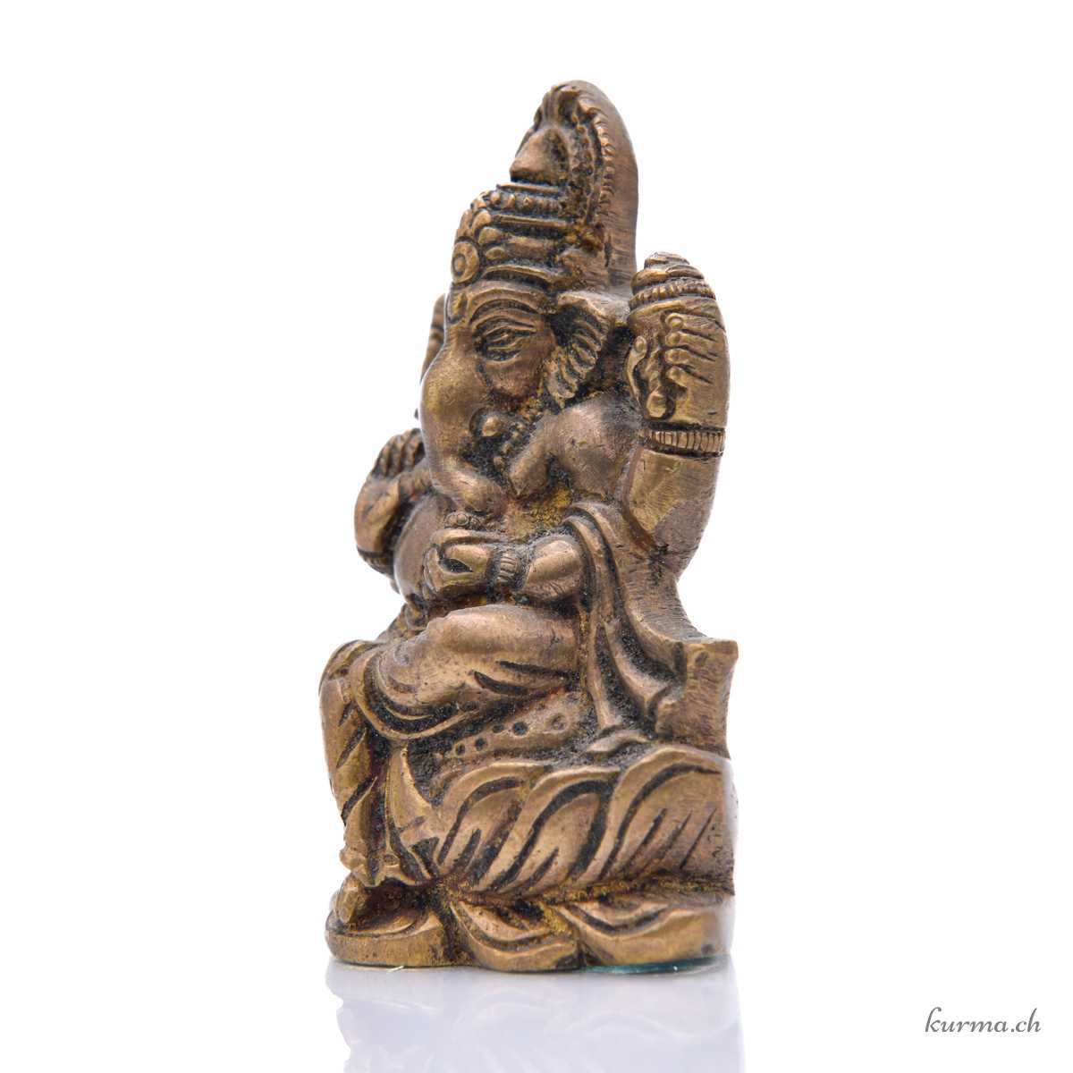 Statue de Ganesh et lotus - Bronze Ganesh and lotus statue - Bronze