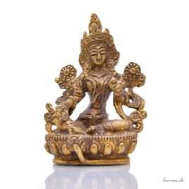 Statue de Tara verte - Bronze - Doré