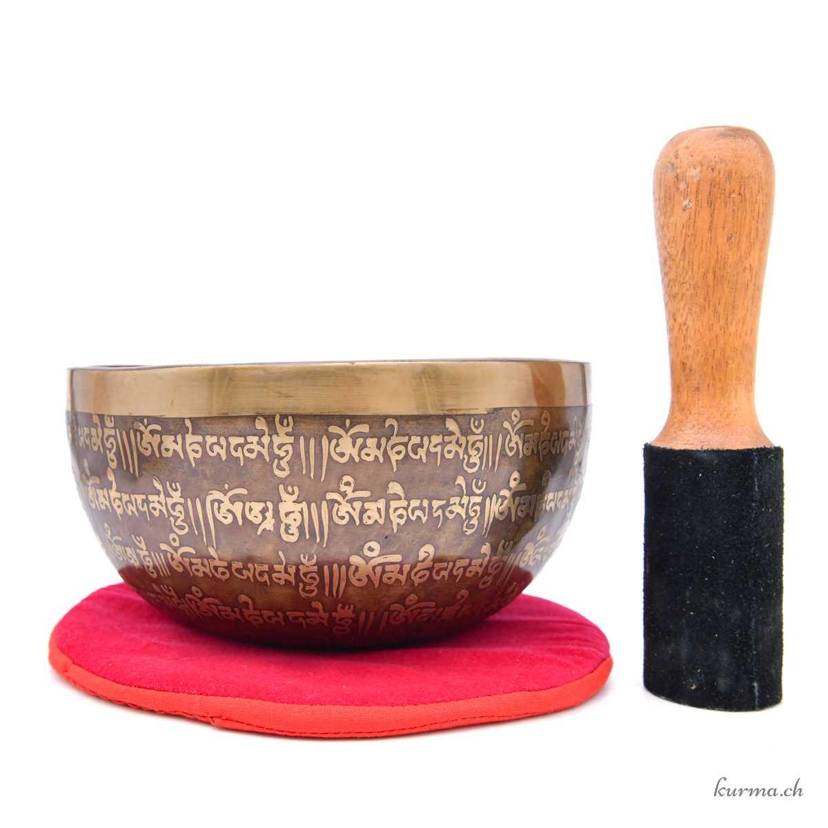 Bol chantant gravé - Om Mantra - 22cm Campana tibetana incisa - Om Mantra - 22 cm