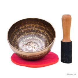 Campana tibetana incisa - Om Mantra - 22 cm
