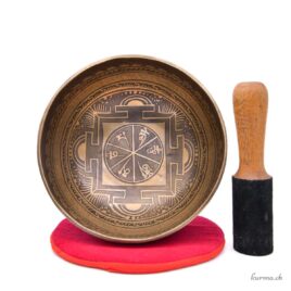 Campana tibetana incisa - Kalachakra - 23 cm