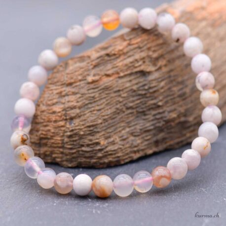 Armband aus Kirschblütenachat, 6 mm