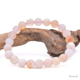 Bracciale in agata ciliegio opaca 8,5 mm