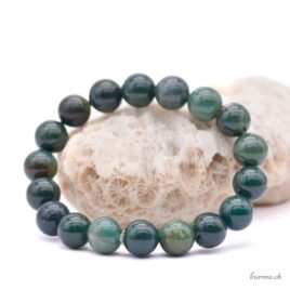Bracelet Agate mousse 10-10.5mm