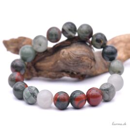 Armband aus afrikanischem Heliotrop 10,5–11 mm