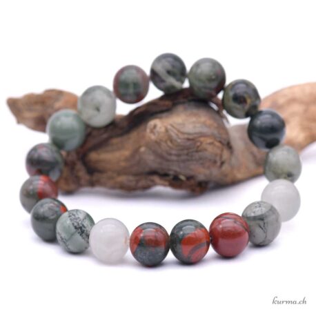 Armband aus afrikanischem Heliotrop 10,5–11 mm