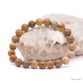 Bracciale in diaspro paesaggio 8-8,5 mm