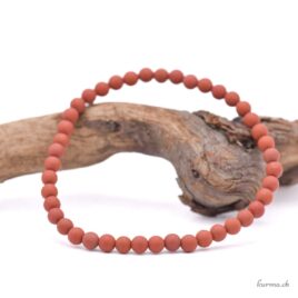 4.5mm Matte Red Jasper Bracelet