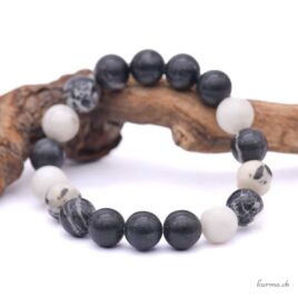 Bracciale in diaspro zebrato 10,5 mm