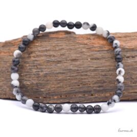 Bracciale in diaspro zebrato 4-4,5 mm