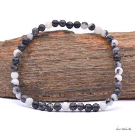 Armband aus Zebra-Jaspis 4-4,5 mm