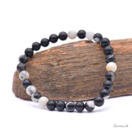 Bracciale in diaspro zebra 6-6,5 mm