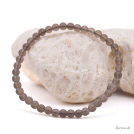 4.5mm Matte Smoked Quartz Bracelet