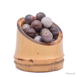 Agate fossile - Perles 10-10.5mm