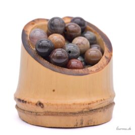 Agate fossile - Perles 8-8.5mm